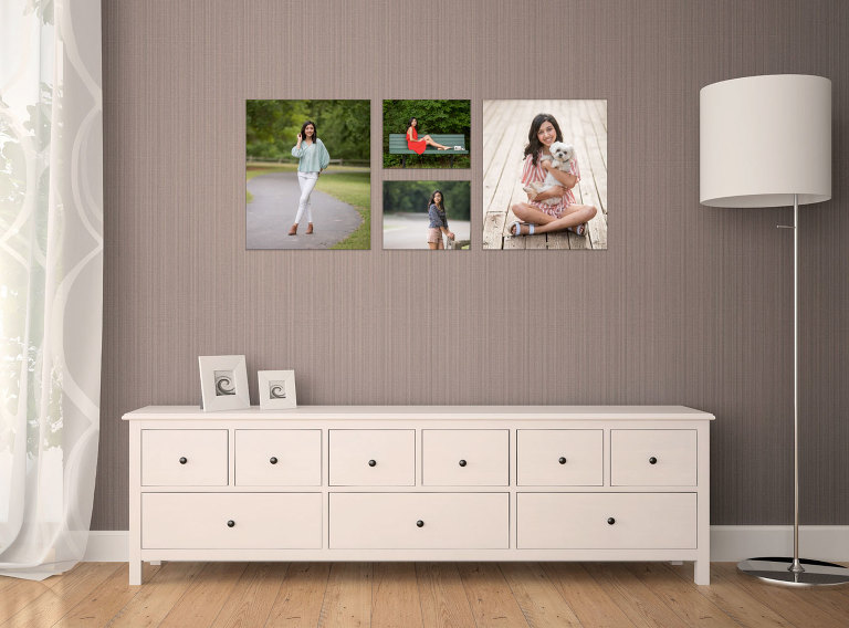 A preview of a designed wall gallery from Emilia's portraits. Sized to the inch.